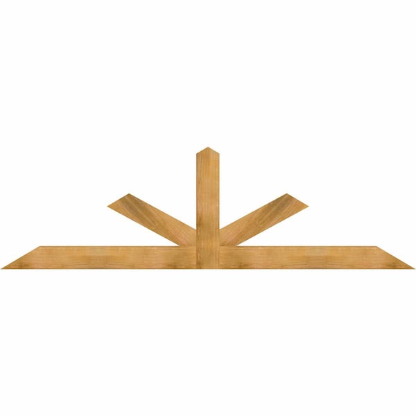 Ekena Millwork Saratoga Timber Gable Bracket, Western Red Cedar, 108"W x 31 1/2"H x 2"D x 6"F, 7/12 Pitch GBW108X31X0206SAR00RWR - main